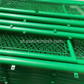 Cerca de malha de elo de corrente de PVC verde